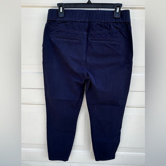 Liverpool Navy Elastic Waist Skinny Capri Pants Size 8/29 - Picture 2 of 5